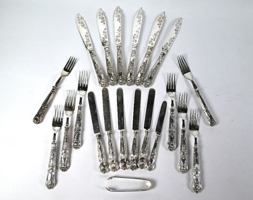 Silver-handled cutlery