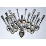 Various silver teaspoons