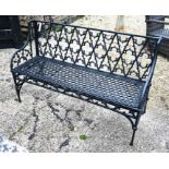 Victorian heavy cast iron fern design pattern bench in the Coalbrookdale manner