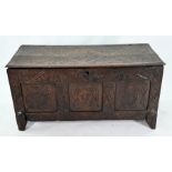 A 17th/18 century oak coffer