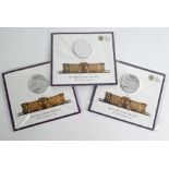 Three Royal Mint 2015 fine silver £100 coins (Buckingham Palace)