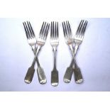 Exeter assay: five Victorian table forks