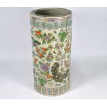 A Chinese cylindrical stick stand, 20th century