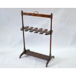 A George III mahogany boot and whip rack