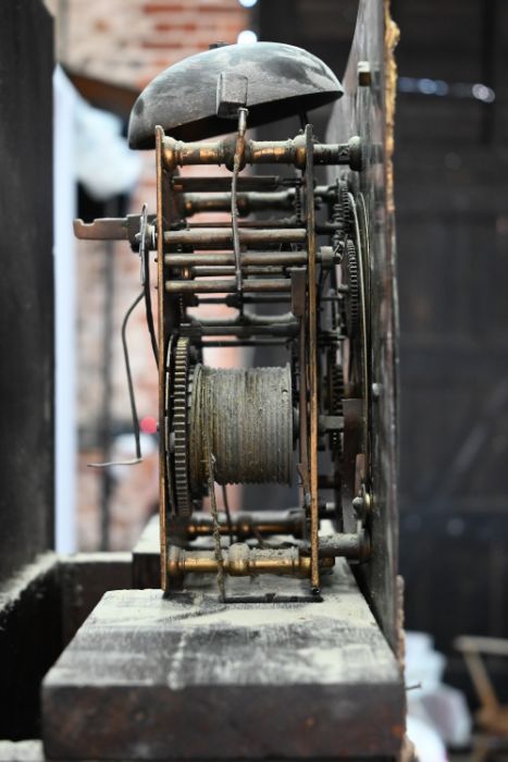 Francis Raynsford, London, an unusual early 18th century 8-day calendar dial clock - Image 8 of 9