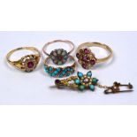 Four various antique rings