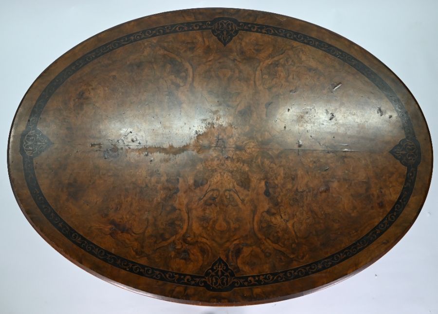 A Victorian Aesthetic style inlaid walnut centre table - Image 2 of 5