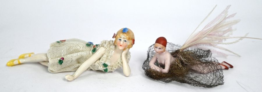 A Continental ceramic small reclining female nude - Image 3 of 5