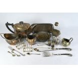 Matthew Boulton Old Sheffield plate snuffers tray, etc.