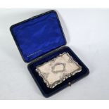 Victorian silver card case