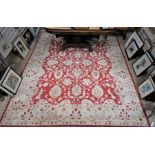 An Indian Agra carpet, 295 cm x 250 cm