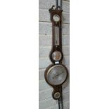 A 19th century mahogany wheel barometer signed Mangiacavalli