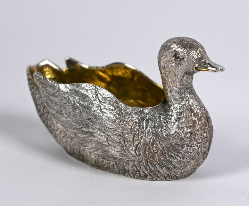 Victorian silver goose