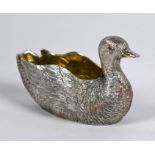 Victorian silver goose