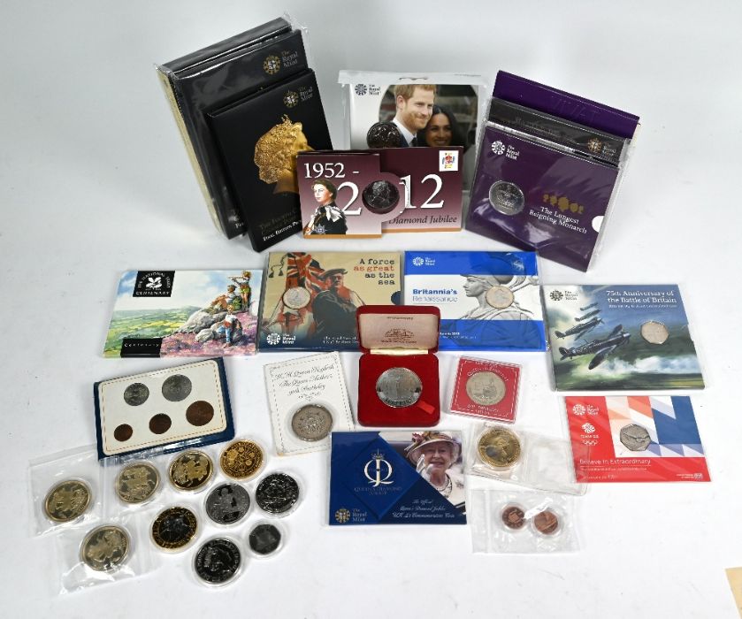 A quantity of Royal Mint proof coin sets and other proof coinage, etc