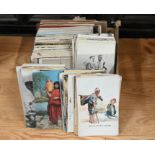 A quantity of vintage postcards, mostly North Africa