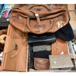 Various vintage clutch-bags, to/w leather hold-all etc