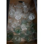 A quantity of Victorian and later cut and moulded drinking glasses