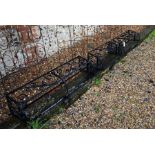 Three wrought steel wall planter frames