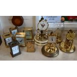 Six various carriage clocks and four anniversary clocks