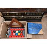 'Frank Cox, Southampton' mahogany and brass snooker/billiard scoreboard