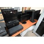 A quantity of computer screens including Dell, Benq, LG to/w Toshiba etc  electrical tills, Epsom