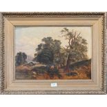 19th century English school - A pastoral view with cattle