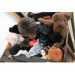 Thirteen various soft toys