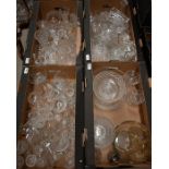 Four boxes of cut and moulded glassware