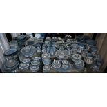 A large quantity of pale blue Wedgwood Jasper-war