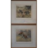 After Henry Wilkinson - Two ltd ed colour etchings
