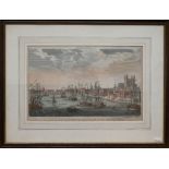 Oxford watercolour and French engraving of London