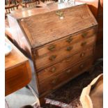 A George III oak bureau