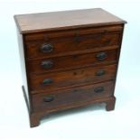 A George III mahogany chest of four long drawers