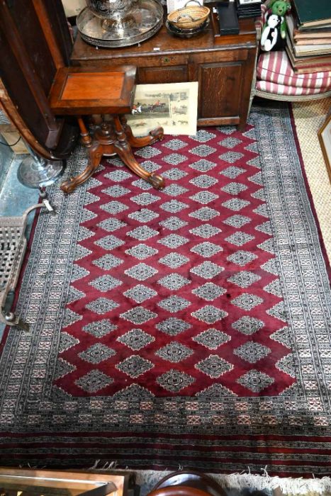 A contemporary Persian Turkoman design carpet, 270 cm x 188 cm - Image 2 of 4