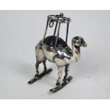 Edwardian silver 'Camel' hatpin-cushion