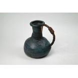 John Kershaw (Windermere) studio pottery blue-glazed jug