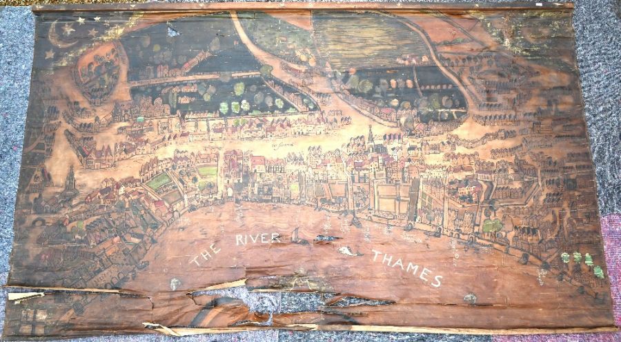 A 19th century large naive panorama of London - Image 13 of 20