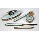 Silver and enamel manicure set