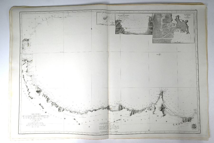 Four 19th century Spanish large map engravings - Image 2 of 8