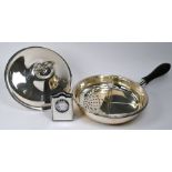 Silver-mounted strut-clock and ep chafing dish