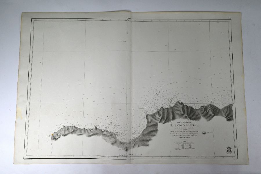 Four 19th century Spanish large map engravings - Image 6 of 8