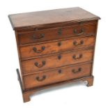 A George III mahogany chest of four long graduated drawers