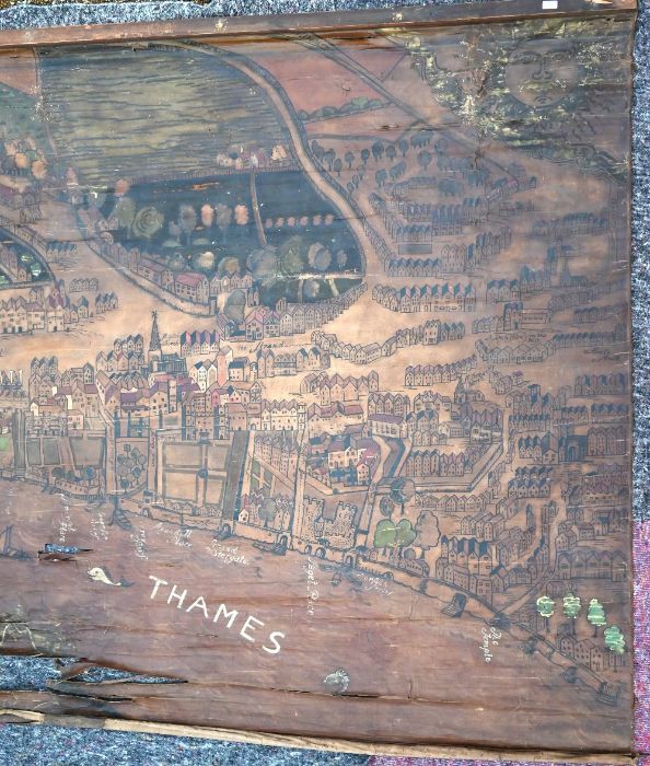 A 19th century large naive panorama of London - Image 15 of 20