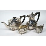 Silver four-piece tea/coffee service