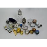 Various Limoges and other miniature boxes