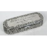 Miltary interest: Nathaniel Mills silver snuff box