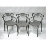 A set of four Phillipe Starck for kartell 'Masters' chairs, all a/f
