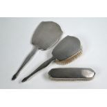 Silver three-piece brush set