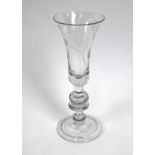 An antique Jacobite drinking glass